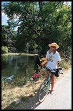 Cycling on the tow path